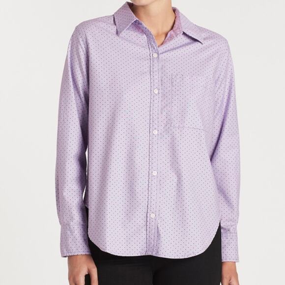 Current/Elliott The Neal Shirt Orchid Polka Dot 2 - Picture 1 of 6